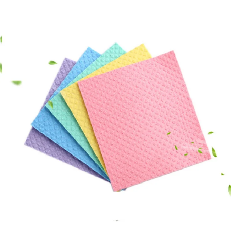 Colorful Sponge Household Kitchen Towels Scouring Pad Table Kitchen Dish Washing Cloth Cleaning Rag Kitchen Bar Tool Accessories