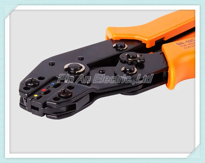 SN 02C RATCHET CRIMPING TOOL PLIER FOR INSULATED TERMINALS BULLETS BUTT