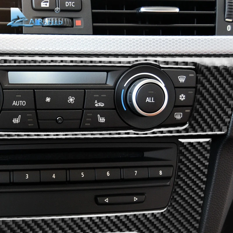 Online Airspeed for BMW 3 Series E90 E92 E93 Accessories Car Interior Carbon Fiber Air Conditioning CD Panel Cover Trim Decorations