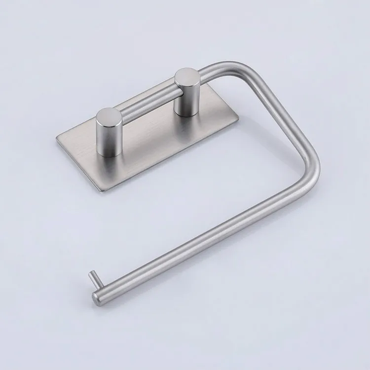 Self Adhesive Toilet Paper Holder, SUS 304 Stainless Steel Tissue Roll Hanger, No Drill, Heavy Duty, Waterproof, Modern Wall Mo Self Adhesive Toilet Paper Holder, SUS 304 Stainless Steel Tissue Roll Hanger, No Drill, Heavy Duty, Waterproof, Modern Wall Mo