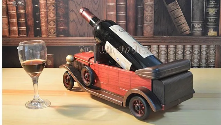 Классическая Деревянная Классическая модель автомобиля креативные деревянные стеллажи для вина офисная коробка для хранения вина настольные винные стеллажи Бытовая деревянная мебель