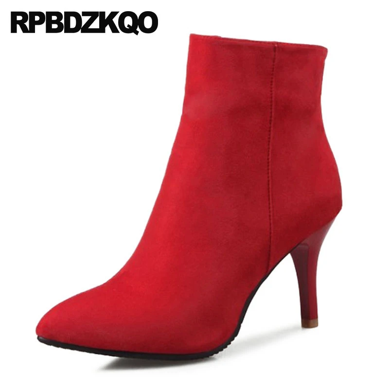 short red booties