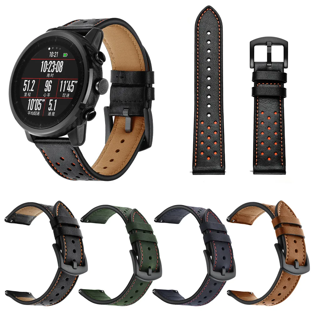 

Leather Watch Band Wrist Straps Replaceable Bracelet Wrist Strap Wristwatch Bands for Amazfit Stratos Smart Watch 2/2S