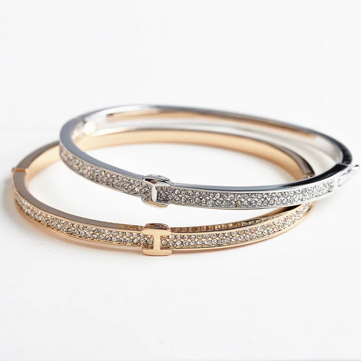 Fashion Jewelry Wholesale Luxury Gold/ H Shape Bangle For Charm Womenin Bangles from Jewelry