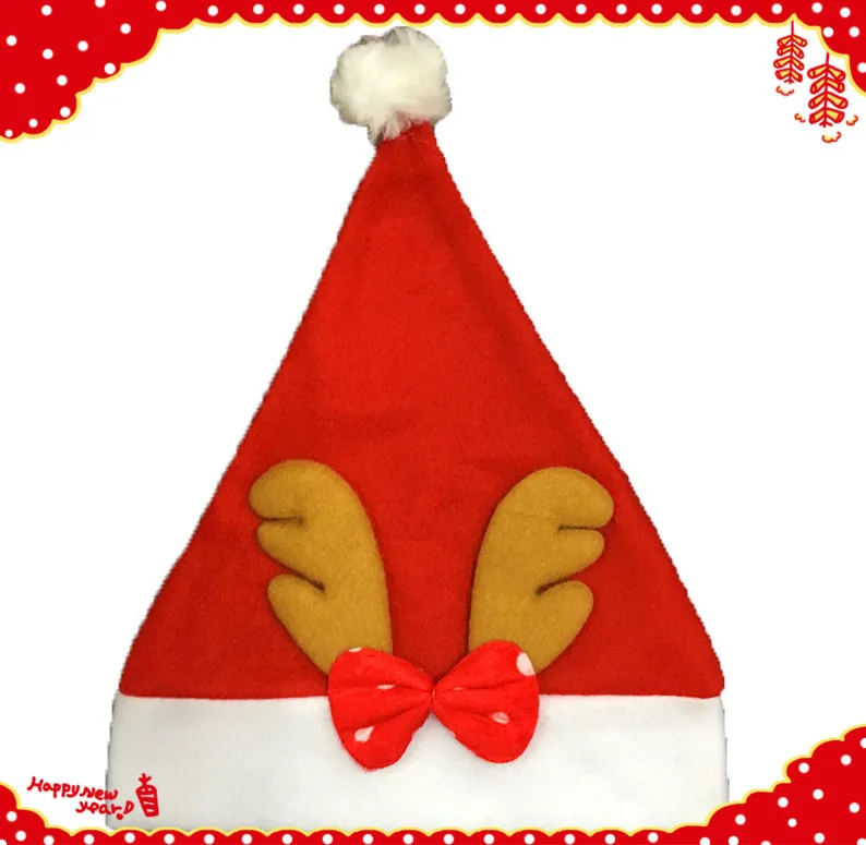 1 шт. креативная Рождественская шапка Санта Клауса Красные шапки лося для взрослых и детей Рождественский Декор новогодние подарки набор для домашней вечеринки