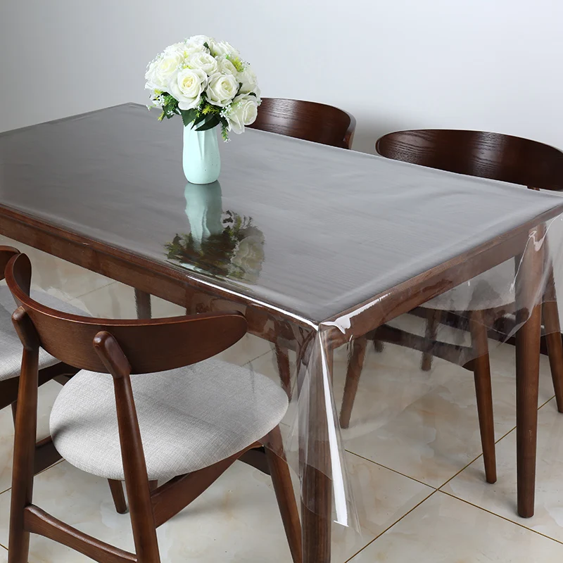 0.23/0.5mm transparent pve table cloth waterproof PVC Plastic Kitchen Tablecloth Oilproof Decorativ