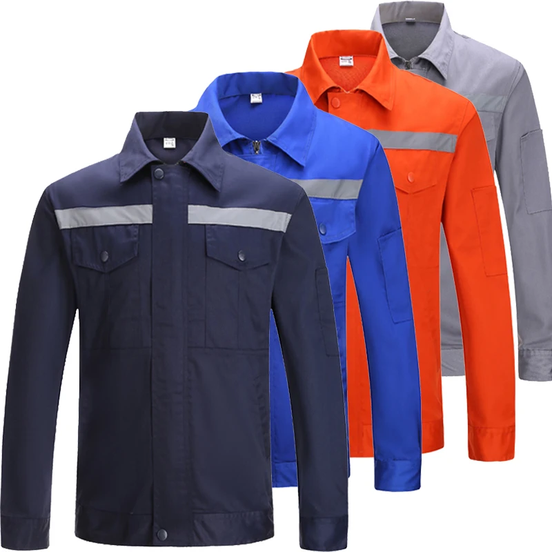 Navy Blue Long Sleeve Work Shirt With Hi Vis Tapes