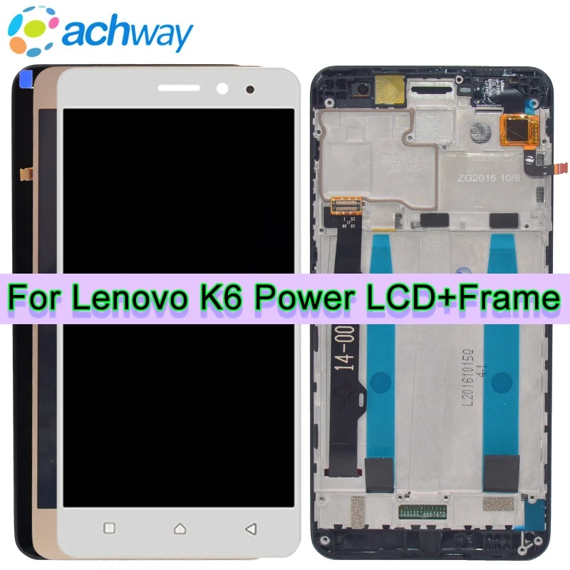 Lenovo K6 мощный ЖК-дисплей с рамкой Полный сенсорный экран дигитайзер в сборе K33a42