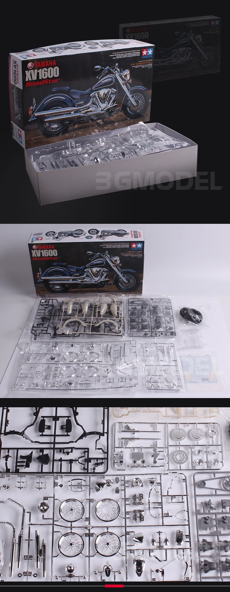 Assembling 1/12 Motorcycle Model 14080 XV1600 Motorcycle Model Block Kit