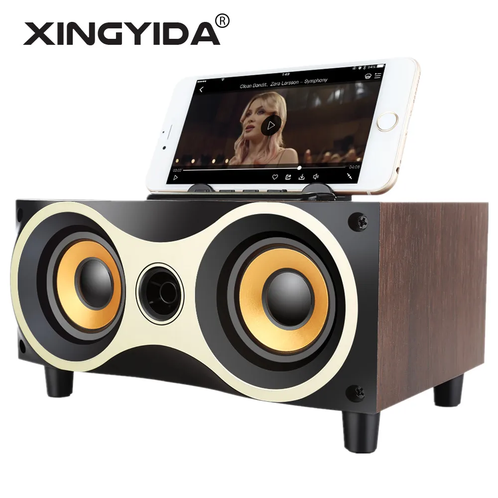 

XINGYIDA Wooden Desktop Bluetooth Speaker Wireless Stereo Home Party radio speaker Support TF Handsfree Aux altavoz Music Player