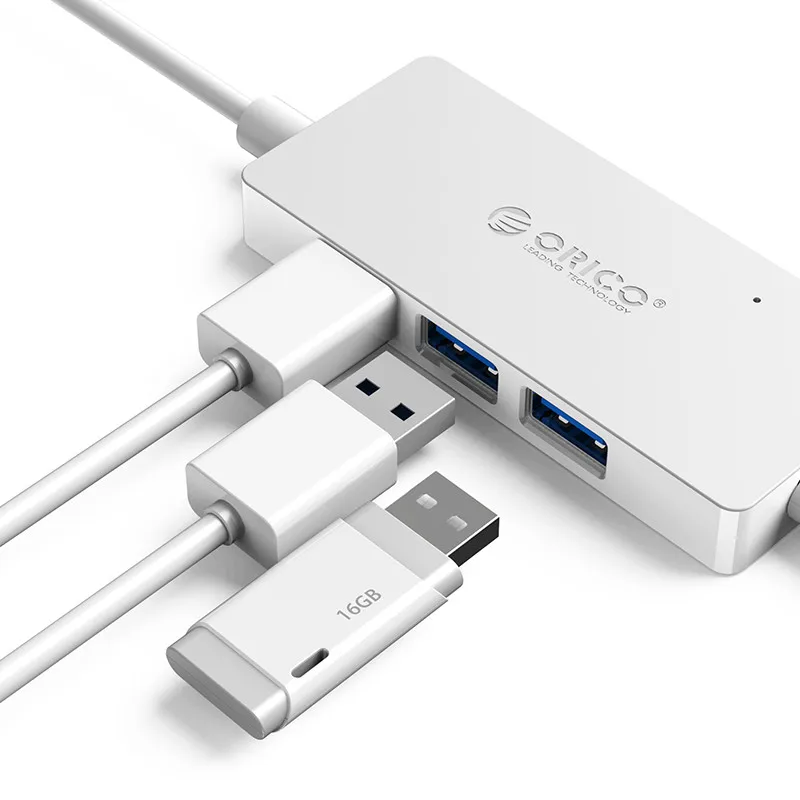 ORICO HS4U usb хаб с 4 портами USB 3 0 прямоугольный мини концентратор функцией OTG для ОС