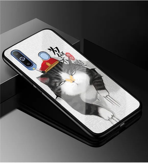 B для samsung Galaxy A70 чехол A 70 стеклянный жесткий чехол для телефона Funda samsung Galaxy A70 чехол A705 A705F Мягкий силиконовый чехол - Цвет: 32