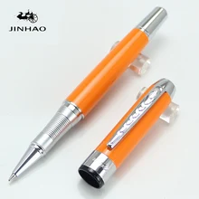 JINHAO 250 оранжевый металлический круглый Ролик Шариковая ручка бизнес ручки в форме губной помады на заказ с логотипом подарки