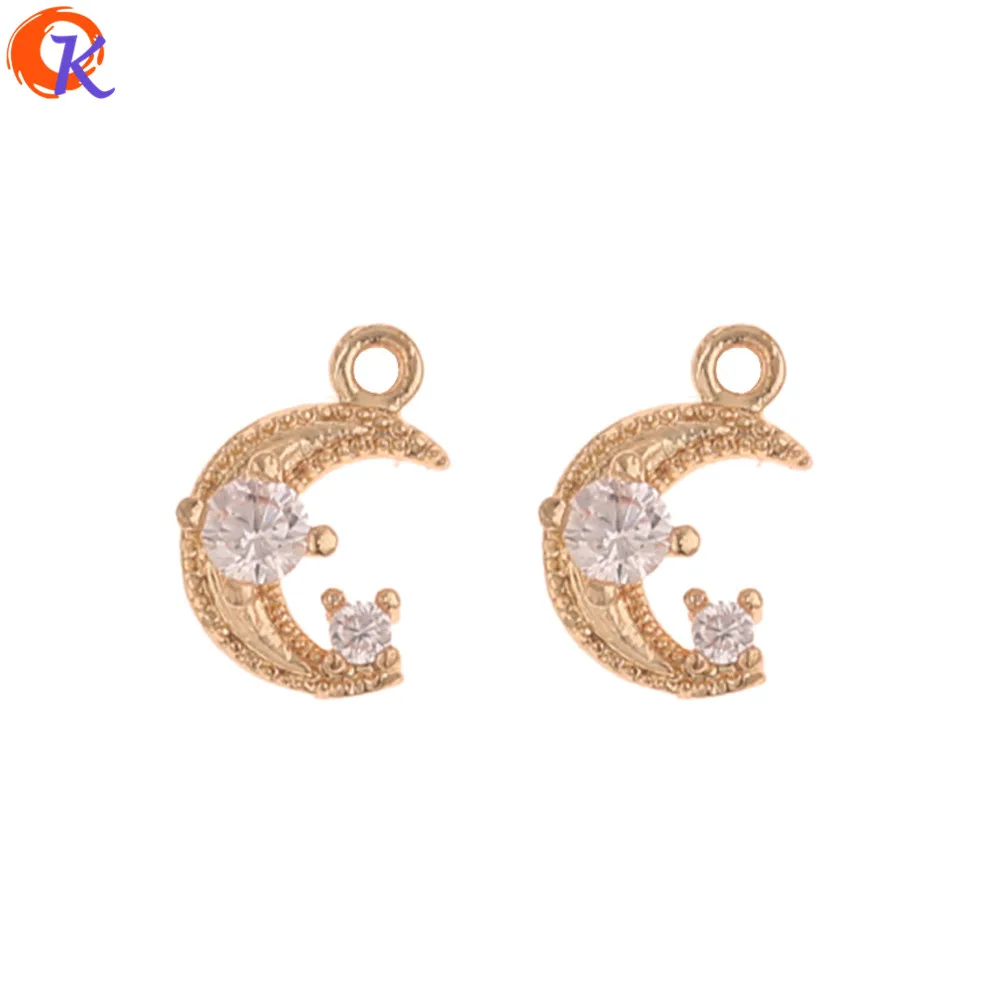 

Cordial Design 30Pcs 6*10MM Jewelry Accessories/Charms/DIY Making/Moon Shape/Genuine Gold Plating/Hand Made/Earring Findings