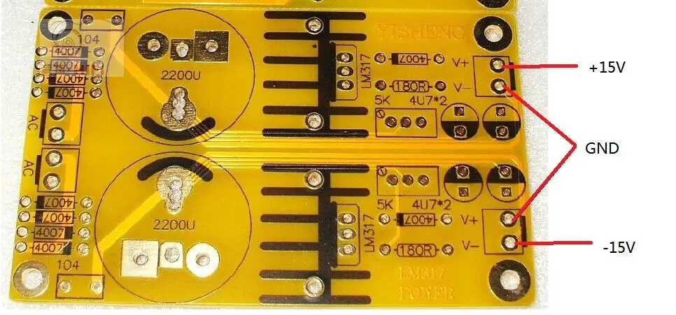 

PCB Empty Board for LM317 Adjustable Power Supply Board Dual LM317 Adjustable Power Supply Board Power Supply