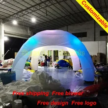 6mLx6mWx3mH очаровательный светодиодный рекламный мероприятия Свадебная вечеринка паук купол надувной тент с системой яркий светильник