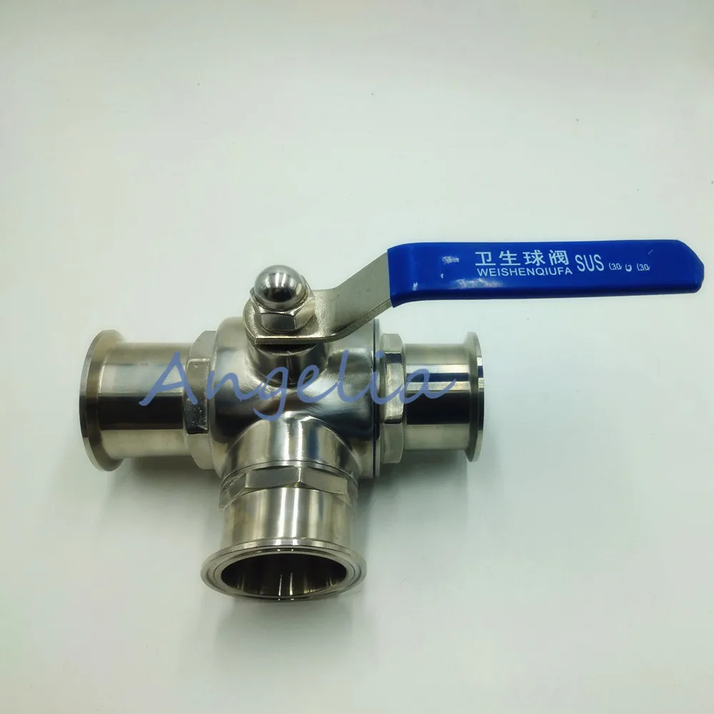 

3" Stainless Steel 316 Three way Clamp Connection L Type Sanitary Ball valve