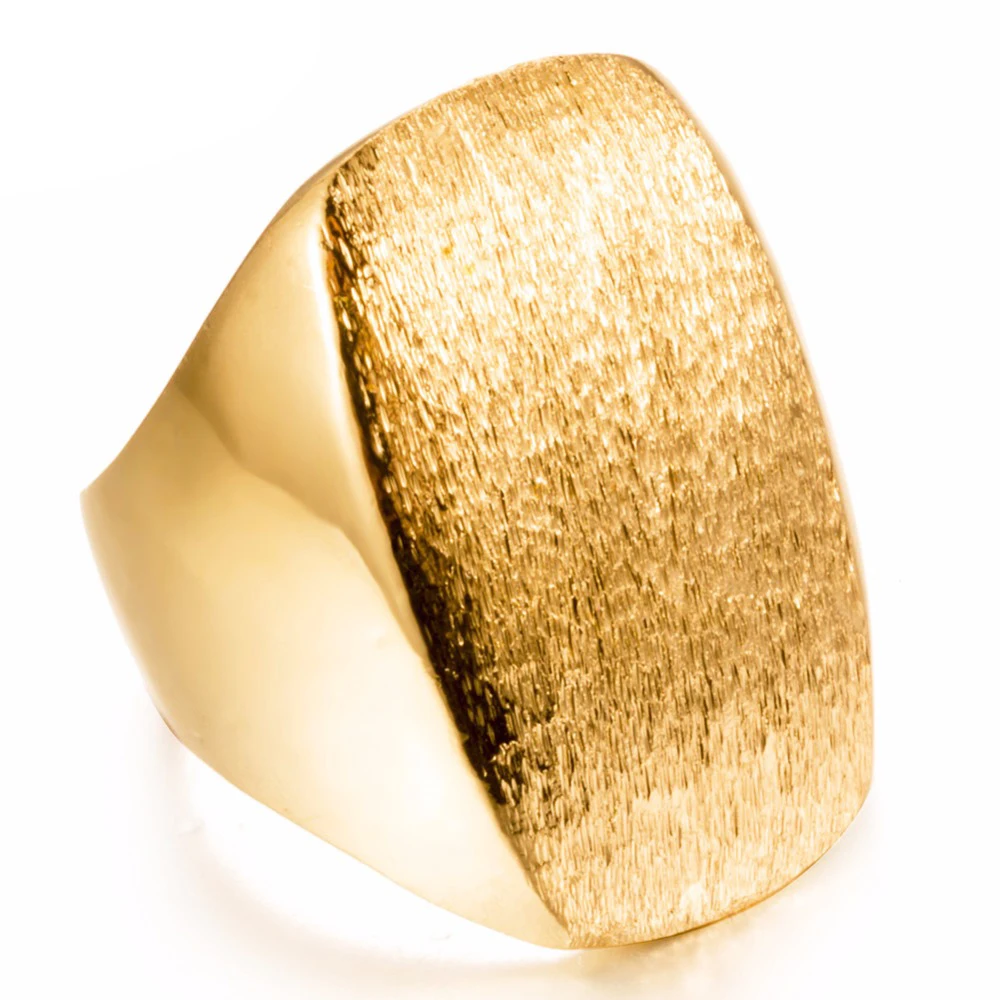 WANDO большое кольцо эфиопское Золотое кольцо для женщин/девушек, Новые матовые кольца, золотого цвета свадебные украшения, африканская Аравия подарок swr16