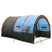 Большая палатка для кемпинга, водонепроницаемая, тканевая, из стекловолокна, для 8, 10 человек, туннельная палатка, для улицы, вечерние, Семейные палатки, для кемпинга, пикника