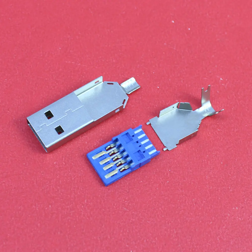 ChengHaoRan 1Piece DIY USB 3.0 male connector jack soldering type