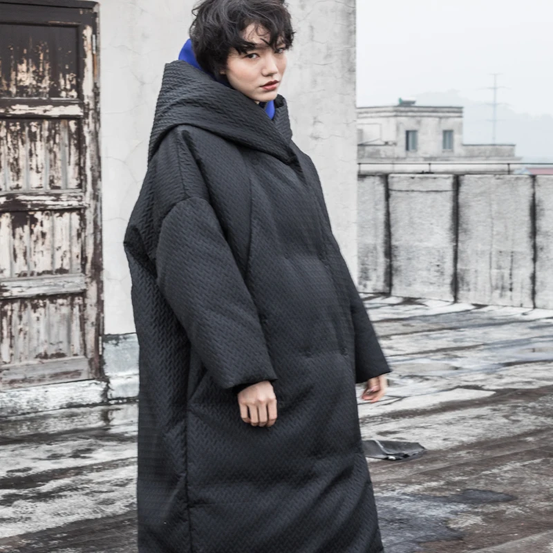 IRINAY201 2018 Winter New Collection black dobby casual hooded x long oversized winter coat women white duck down jacket IRINAY201 2018 Winter New Collection black dobby casual hooded x long oversized winter coat women white duck down jacket