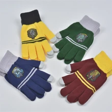 Подарок для косплея Гриффиндор/Слизерин/хаффлпуф/Ravenclaw Косплей теплые мужские и женские зимние перчатки