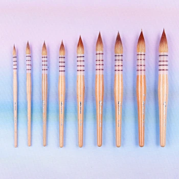 ArtSecret High Grade 45RSQ Kolinsky Hair Wooden Handle Brushes Artistic Watercolor Art Painting Pen For Drawing 1