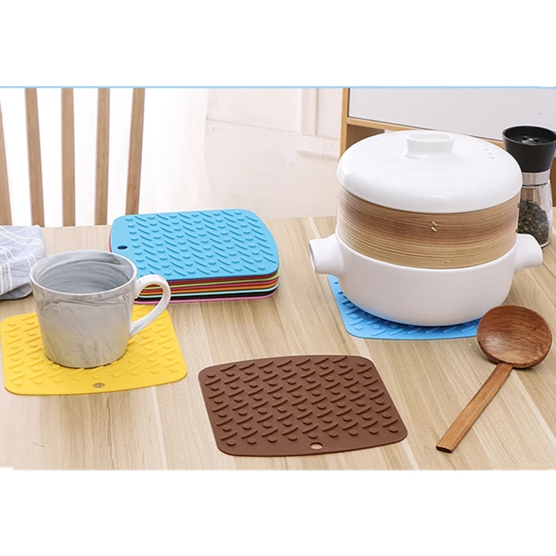 

Silicone Pot Holders Multipurpose Square jar Opener Non Slip, durable, dishwasher Safe, heat Resistant Hot Pads Kitchen Tool