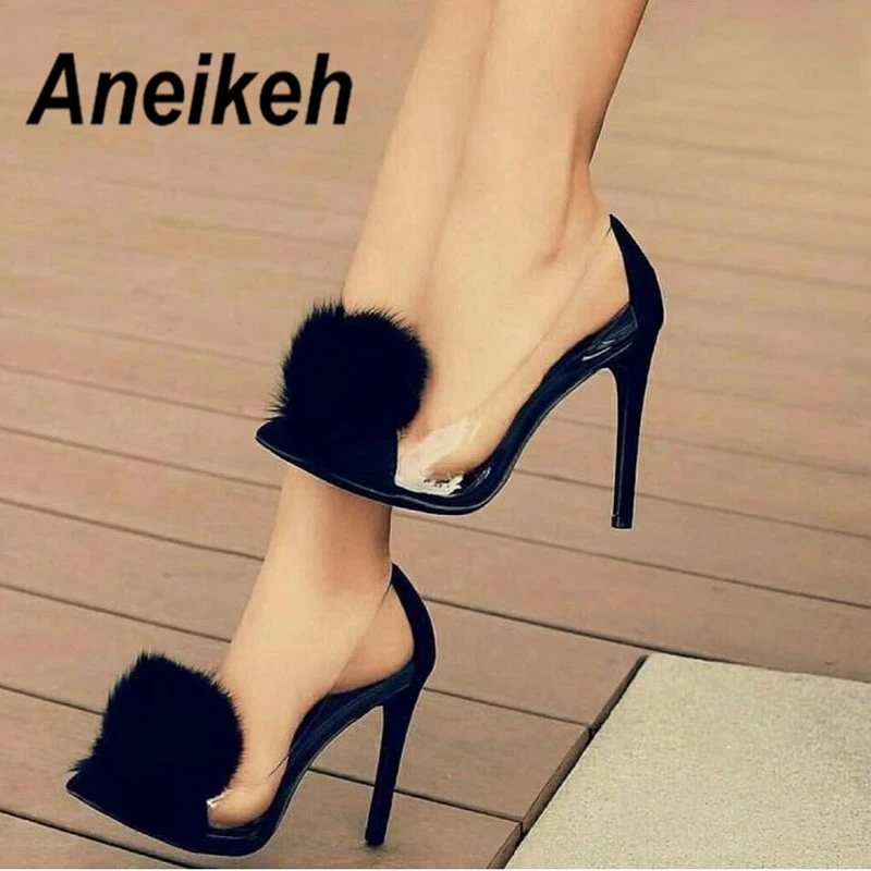 clear heel high heels