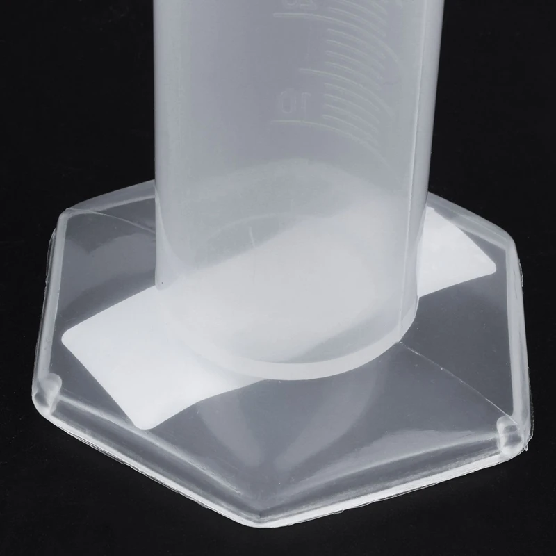 250 мл прозрачный белый пластиковый градуированный цилиндр для измерения жидкости для лабораторного набора и химического набора измерительный инструмент пластиковый градуированный C