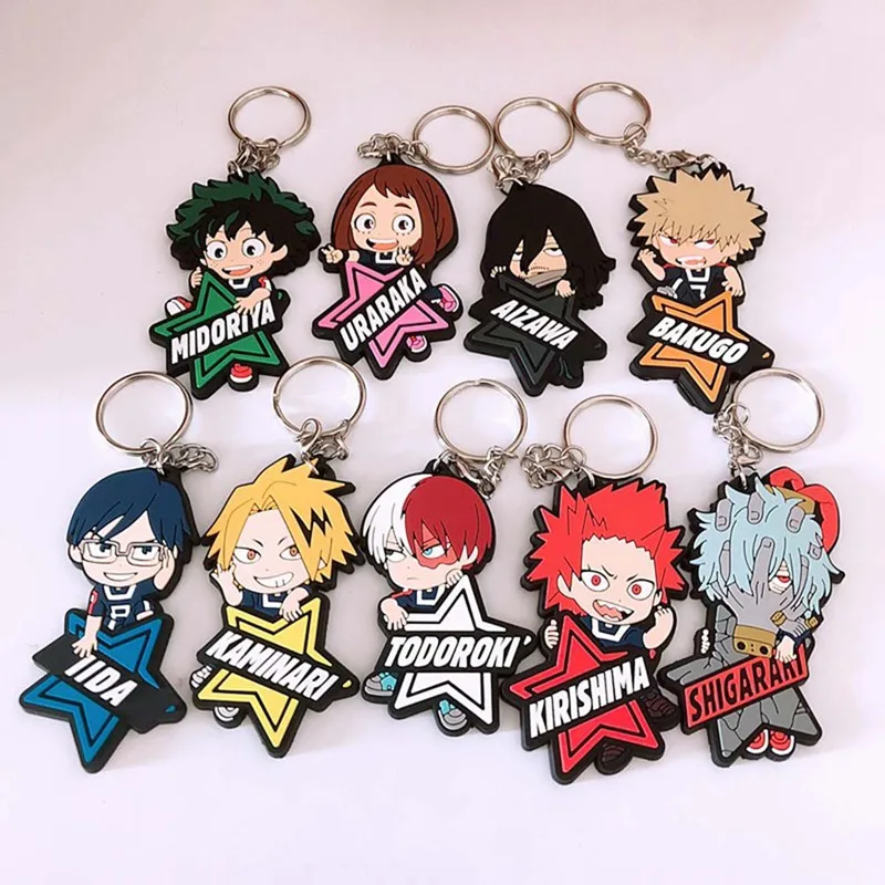 

My Hero Academy One-sided Silicone Pendant cosplay Masquerade Birthday Party Shopping Promotion Gift Keychain Jewelry