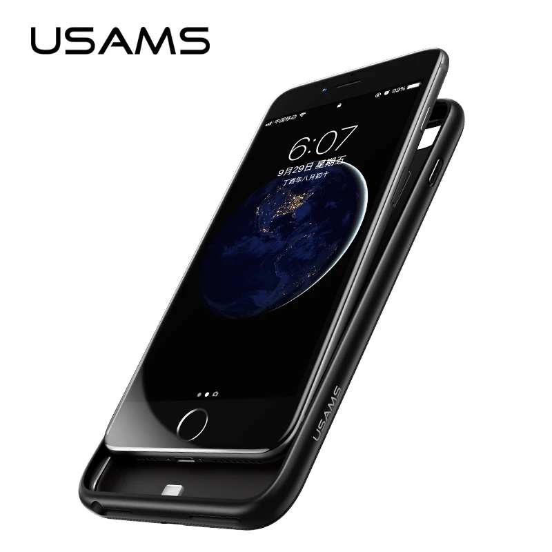 

USAMS Battery Charger Case for iPhone 6 6s 7 Plus 8 x 3000/4200mAh Power Bank Case Ultra thin External Pack Backup charger case