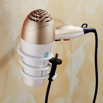 

304 Stainless Steel Bathroom Shelf Hair Dryer Holder Wall Mounted Hair Dryer Rack Home Hotel Hair dryer Holder Bath Hardware