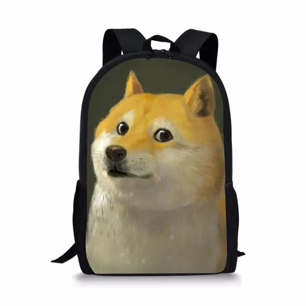 Новинка; Лидер продаж привлекательный Детский рюкзак shiba Inu Doge с принтом для девочек-подростков; школьная распылитель ранцевого типа для с начальной Детский рюкзак