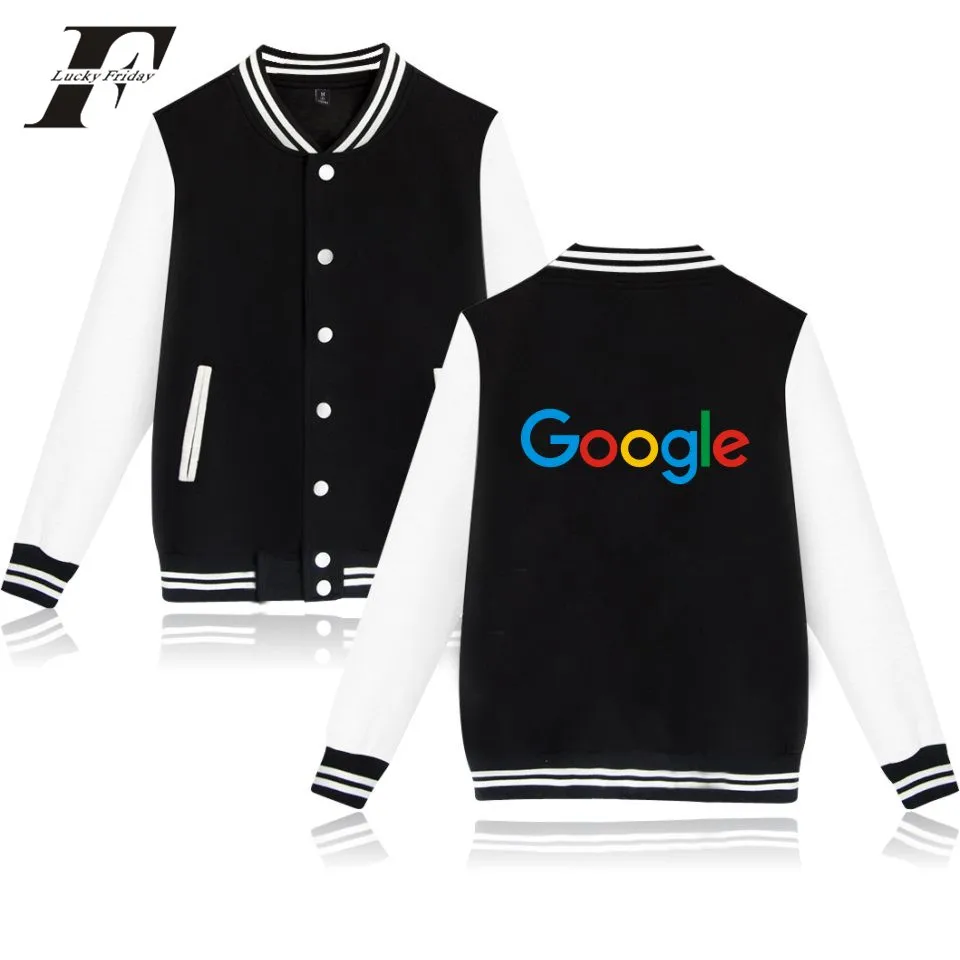 

IT Google Microsoft 2019 Baseball Jackets Sweatshirts Women/Men Uniform Autumn Winter Printed Casual Outwear Coat
