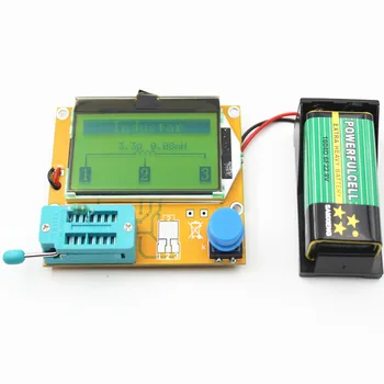 

LCR-T4 Mega328 M328 Multimeter Transistor Tester Backlight ESR Meter Diode Triode Capacitance ESR Meter MOS PNP NPN LCR