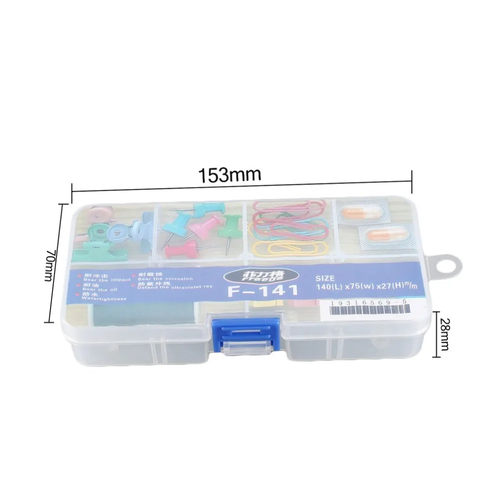 F-141 8 ячеек портативный ящик для инструментов электронные детали винтовые шарики кольцо компонент коробка пластиковый ящик для хранения Контейнер держатель
