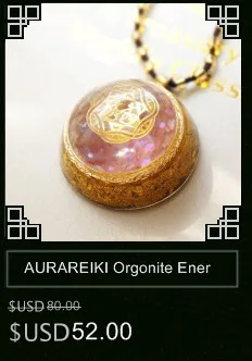 AURAREIKI Orgonite источник жизни кулон энергии Кристалл Подвеска Рэйки Цепочки и ожерелья излучения защиты Подвески Подвеска для Для женщин C0112