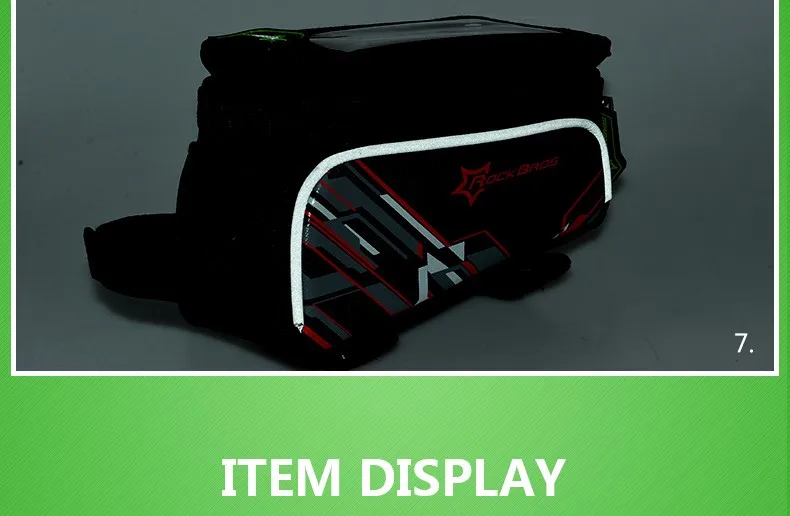 Cheap ROCKBROS Waterproof MTB Bike Bicycle Front Top Frame Handlebar Bag Cycling Pouch Touchscreen Panniers Reflective Bags 2 Sizes 21