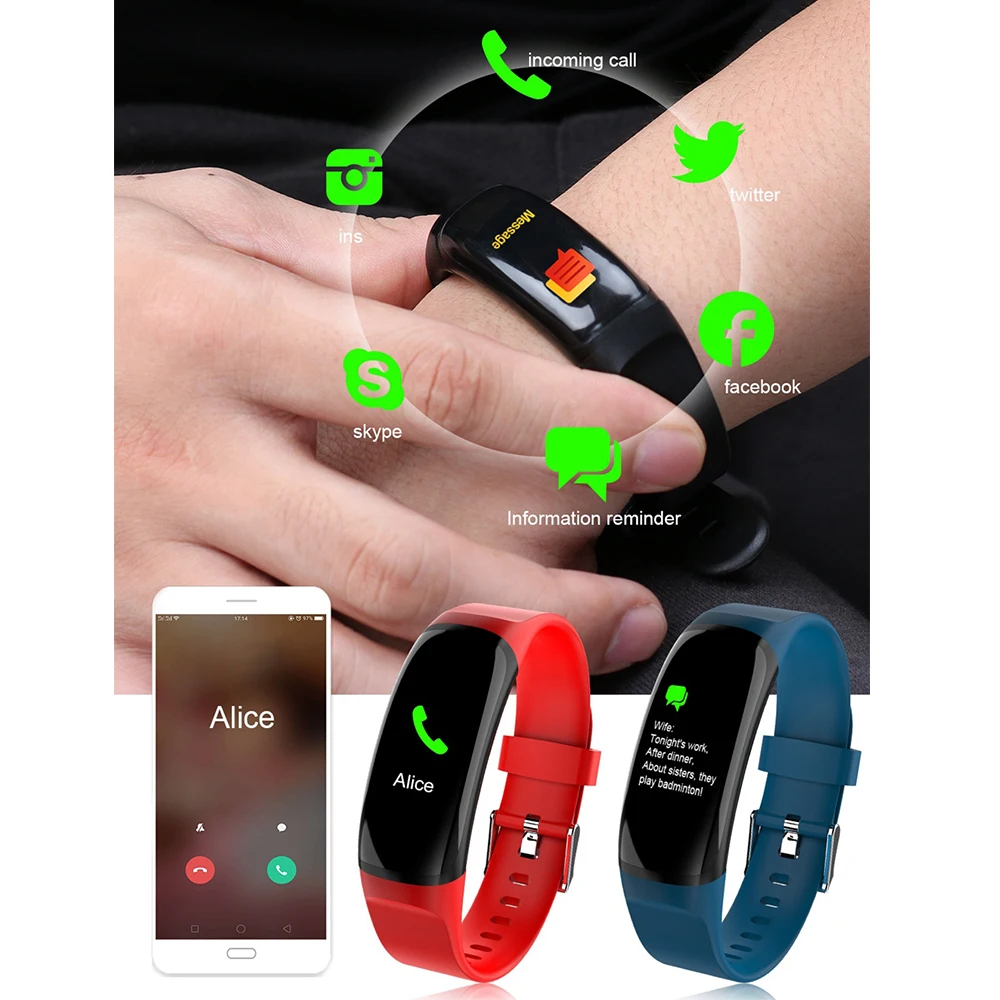 ZUCOOR умный Браслет Шагомер Пульс монитор Фитнес электроники Камера Smartband Rastreador ZB58