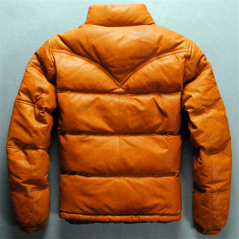 Deals Sheep skin zipper motorcycle leather jacket turn-down collar male genuine leather clothing short design slim biker jacket