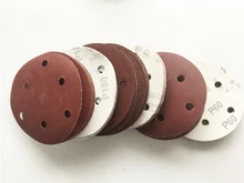 5″ 125mm Abrasive Sand Disc Sand Paper 6 Holes Sanding Disc 40-2000 Grit Sandpapers
