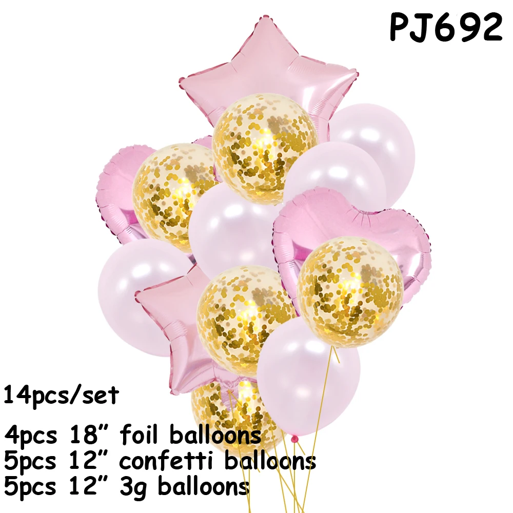 Детские украшения для дня рождения, конфетти, воздушные шары, 1 украшение для дня рождения, вечерние шары, украшения для дня рождения, Детские шары