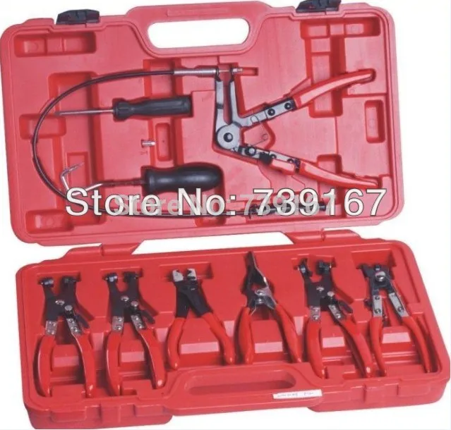 9PCS Car Flexible Wire Hose Clamp Pliers Removal Tool For VW Ford