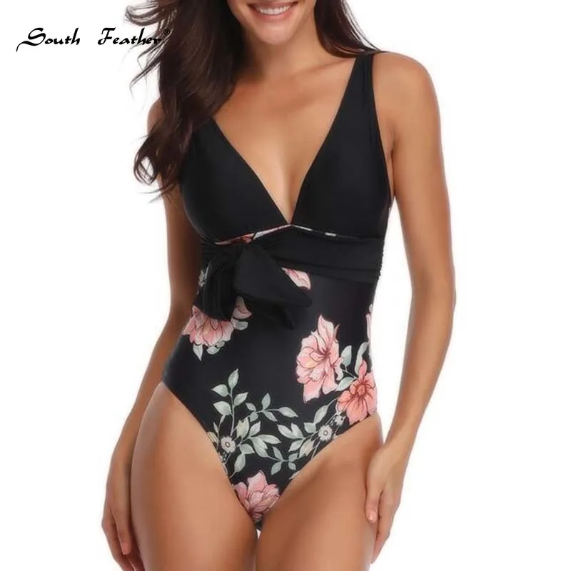 

South Feather 2019 One Piece Swimsuit Push Up Women's Bather Female Closed Swimwear Beach Swim Suit Body Bathing Suit Swimming