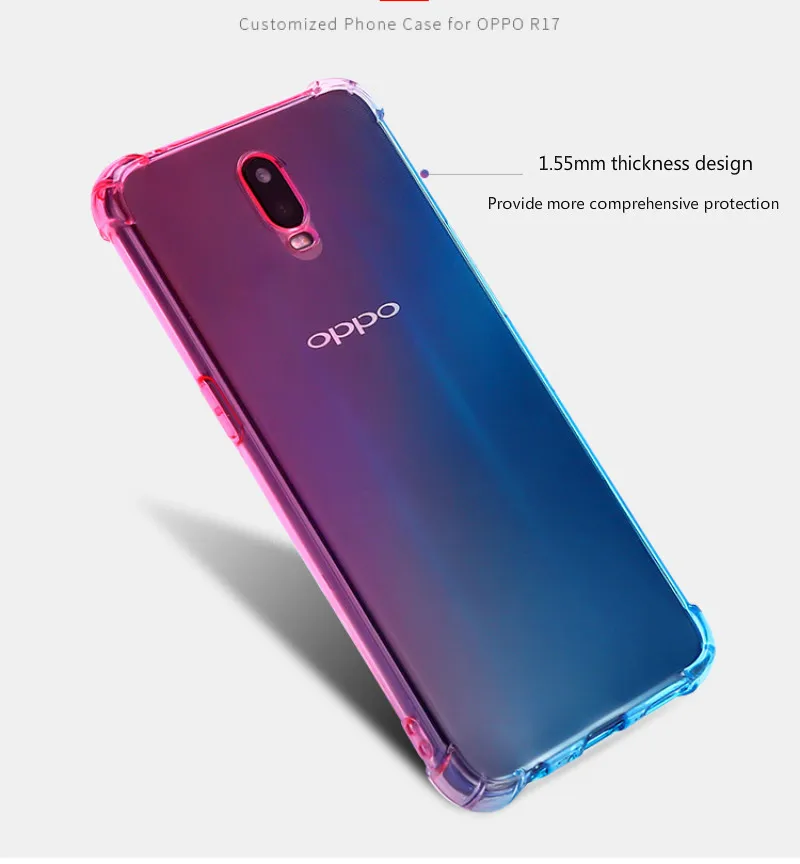 Чехол для OPPO R17 Pro Rx17 Neo R15x R9S Plus с радужным градиентом|Бамперы| |