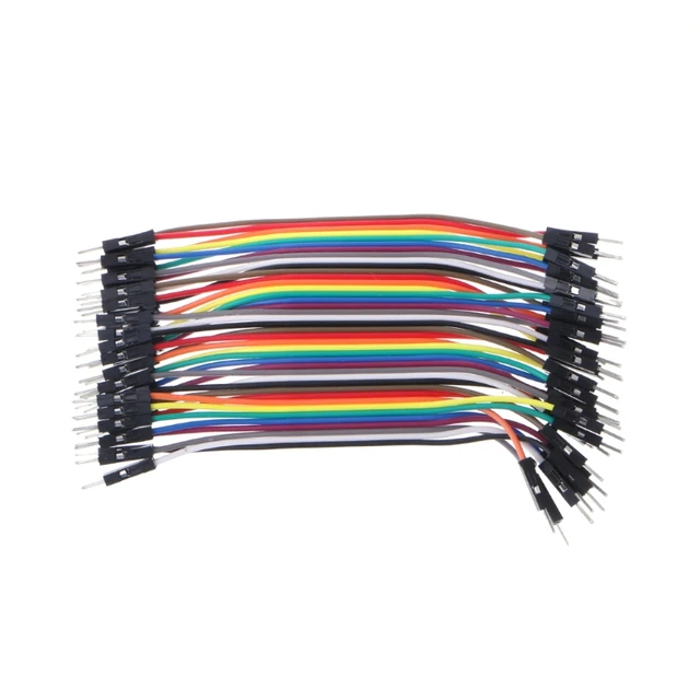 40 Cavi Dupont Jumper M-F, M-M, F-F Per Breadboard E Arduino - Lunghezza 20 Cm, Multicolore
