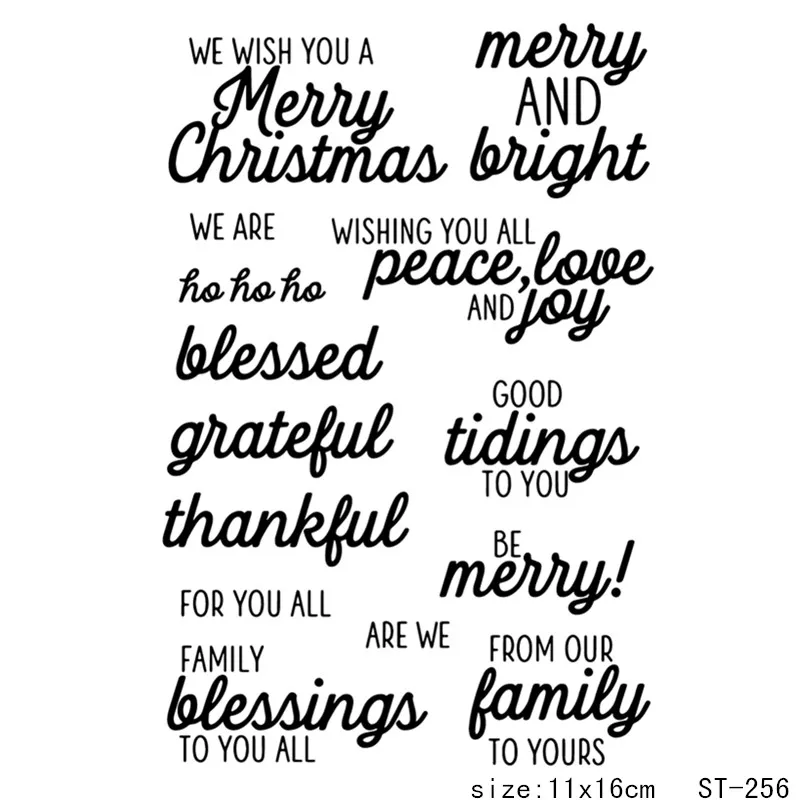 

Christmas Blessing Clear Stamp for Scrapbooking Rubber Stamp Seal Paper Craft Clear Stamps Card Making