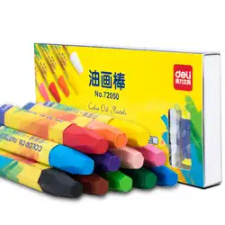 Deli 72050 цветные масляные пастели paiting stick цветные карандаши для рисования карандаши для детей 12-36 цветов s дополнительно