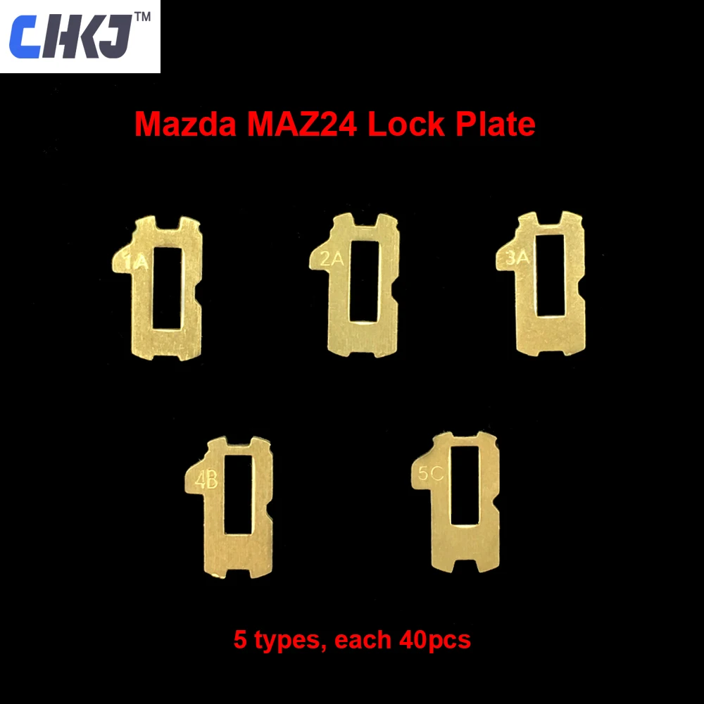 CHKJ 200 قطعة/الوحدة MAZ24 سيارة قفل القصب لوحة لمازدا السيارات قفل النواة مفتاح قفل إصلاح اكسسوارات أطقم أدوات الأقفال 5x40 قطع